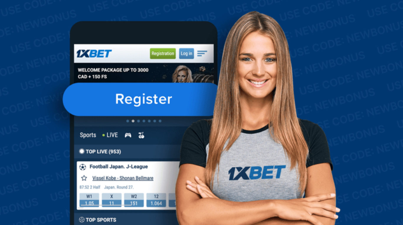 1xBet register new account